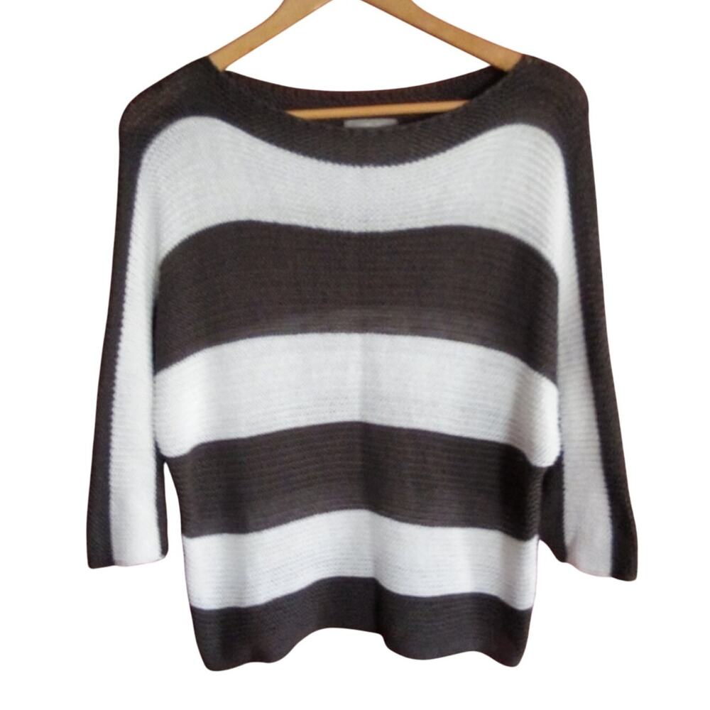 Carina Ricci blocked striped Loose Knit Italian sweater made in Italy M